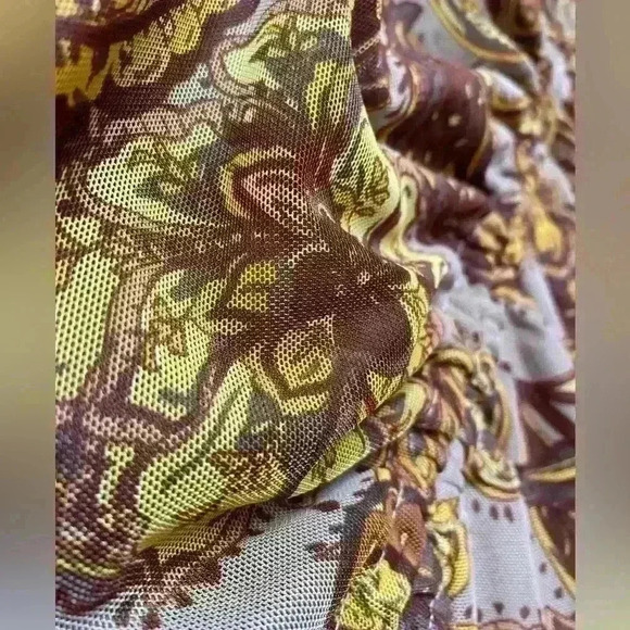 💚 New With Tags Large Mesh Boho Long Sleeve Dress - Picture 5 of 9